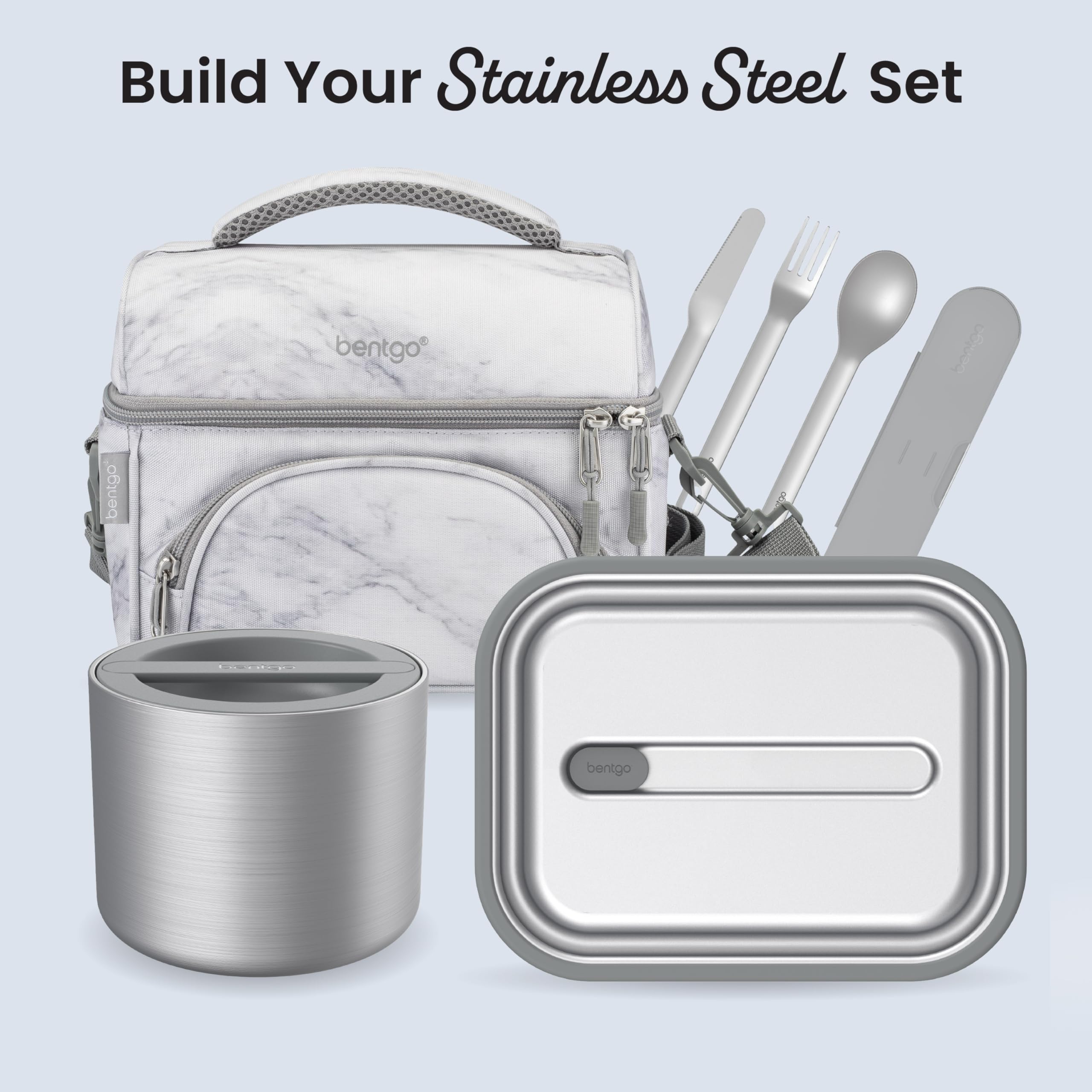 Bentgo held in hand showing scale and 5-cup capacity for balanced lunches