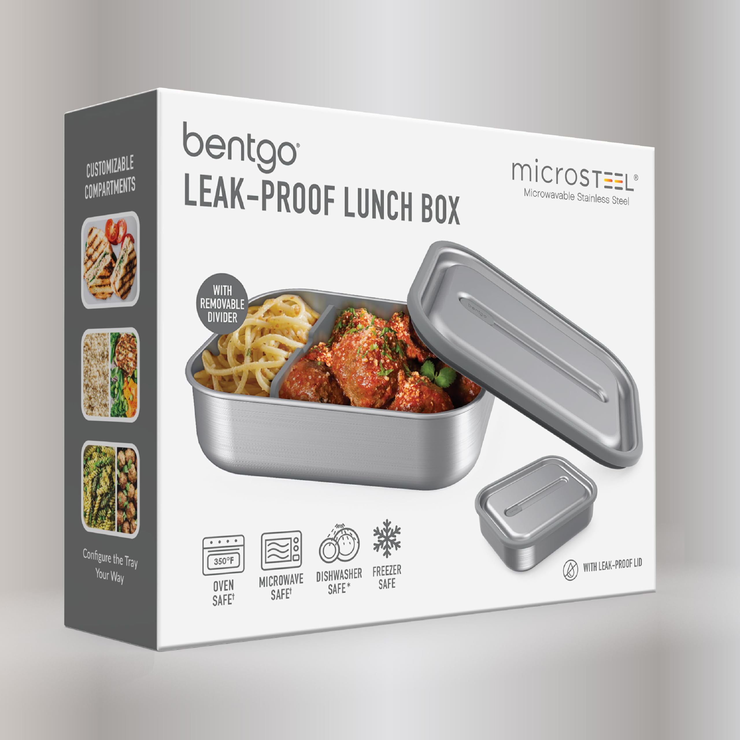 Bentgo on office desk with utensils showing convenient reheating and lunchtime ease