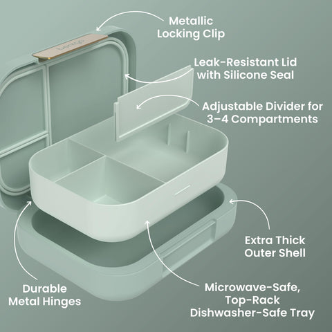 Bentgo metal locking clip close-up showing secure seal benefit