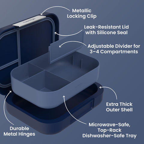 Bentgo modern side profile with two-tone matte finish for a sleek office lunch aesthetic