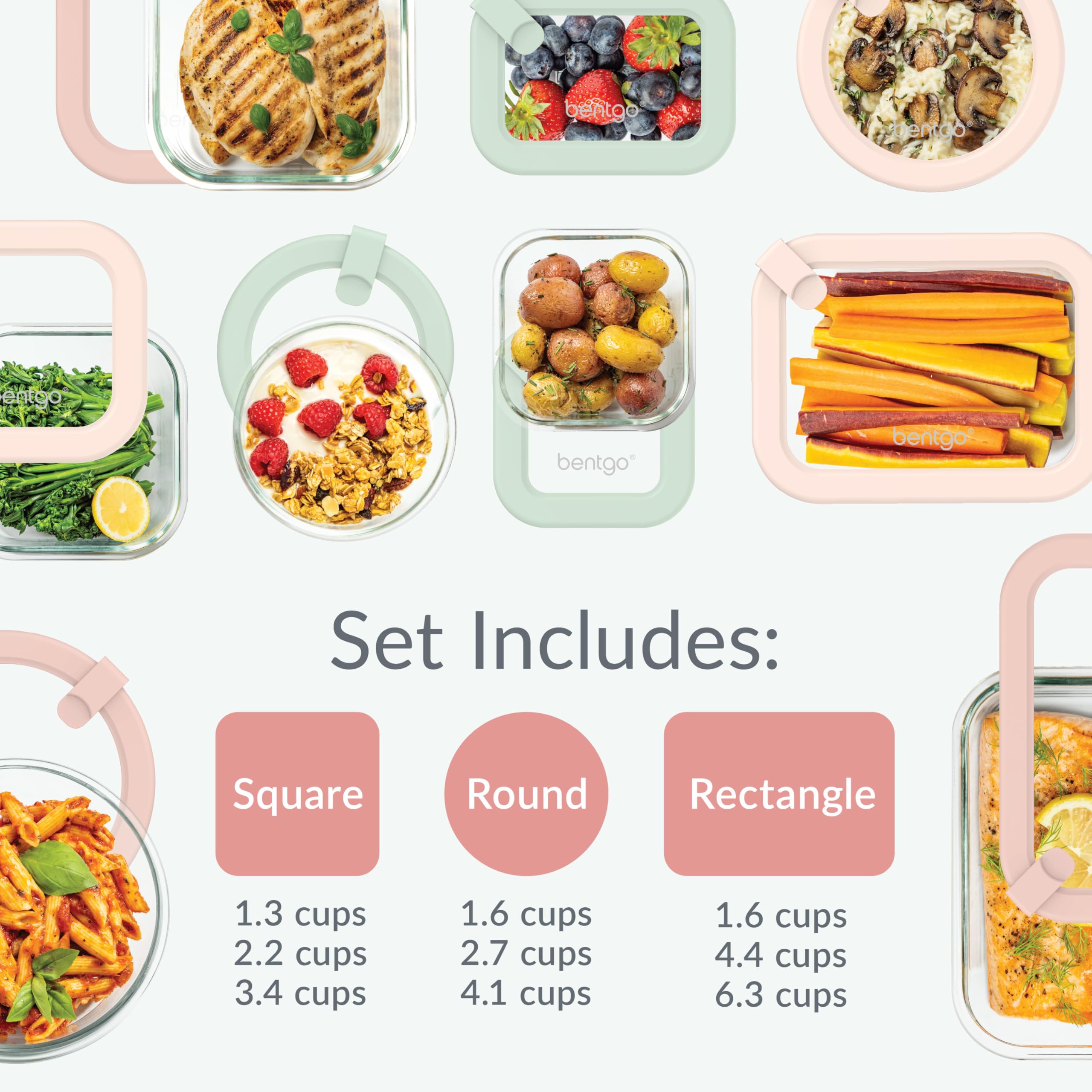 Bentgo packed lunch with salad and fruit demonstrating portable, spill-resistant storage