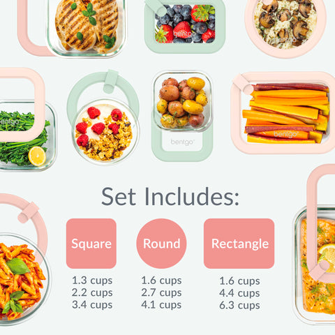 Bentgo packed lunch with salad and fruit demonstrating portable, spill-resistant storage