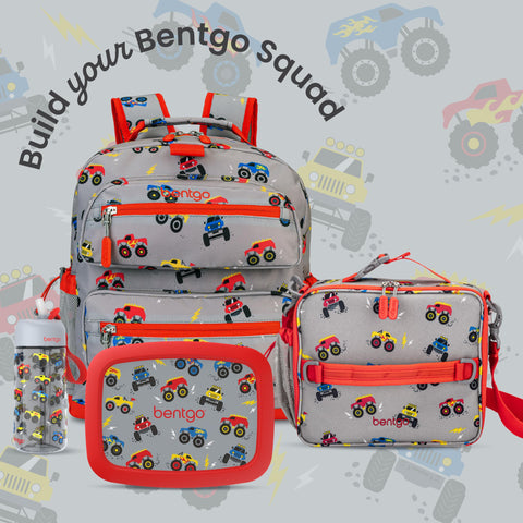 Bentgo exterior pocket filled with napkin and utensil for organized storage