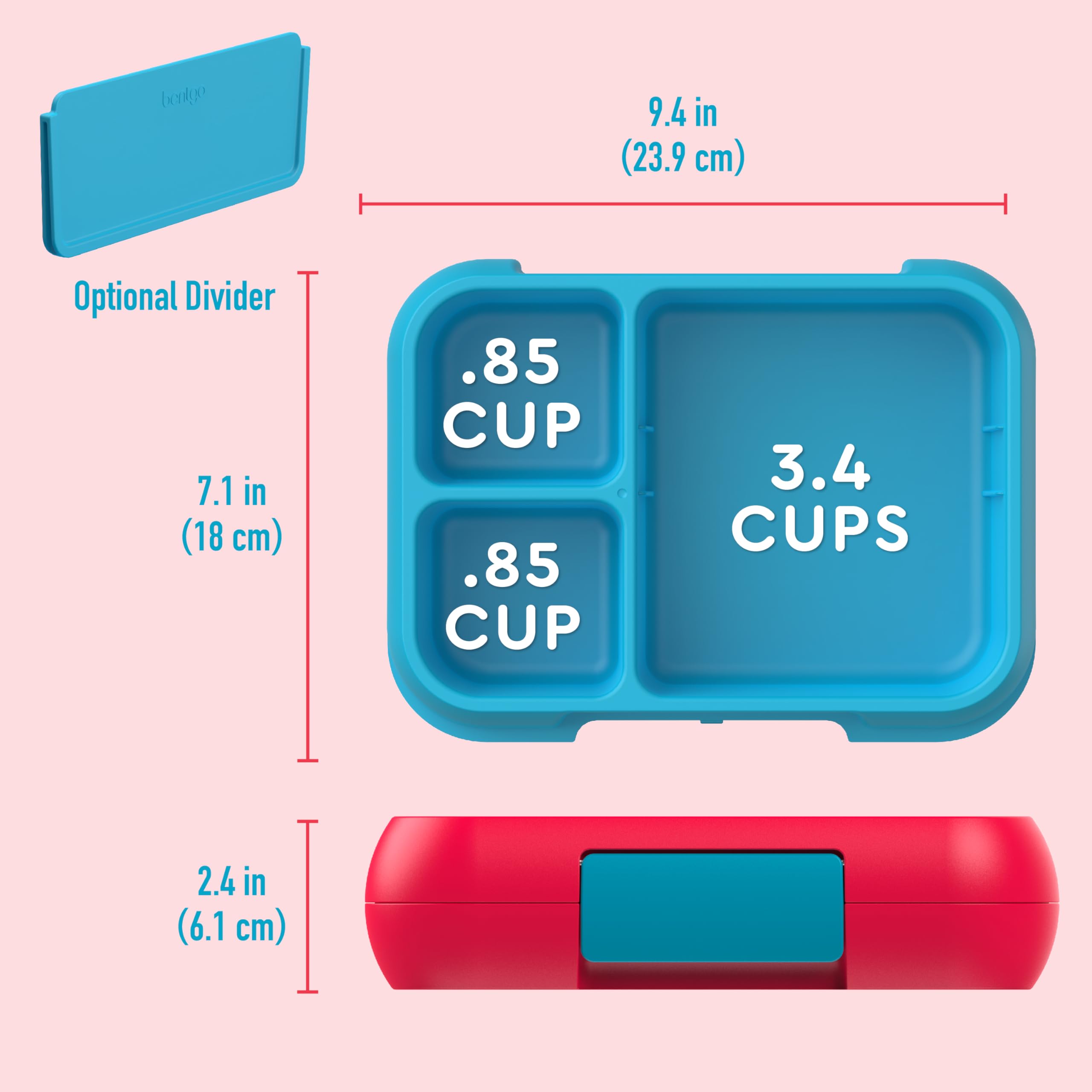 Bentgo Pop inside a backpack to show size and portability for school days by Bentgo