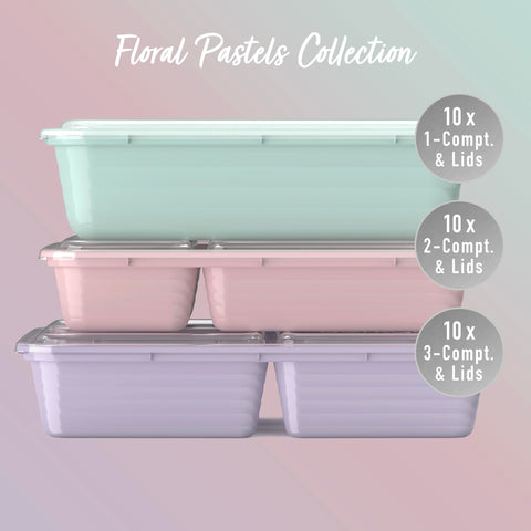 Bentgo three-compartment tray close-up displaying sections and meal variety