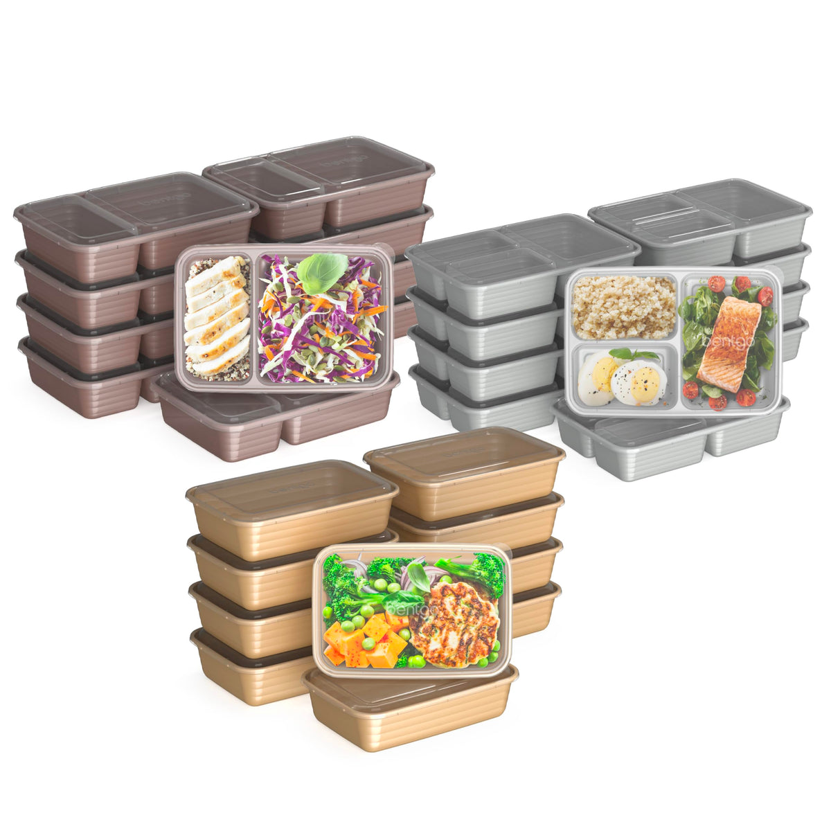 Bentgo front set showing 60-piece kit and quick organization benefit
