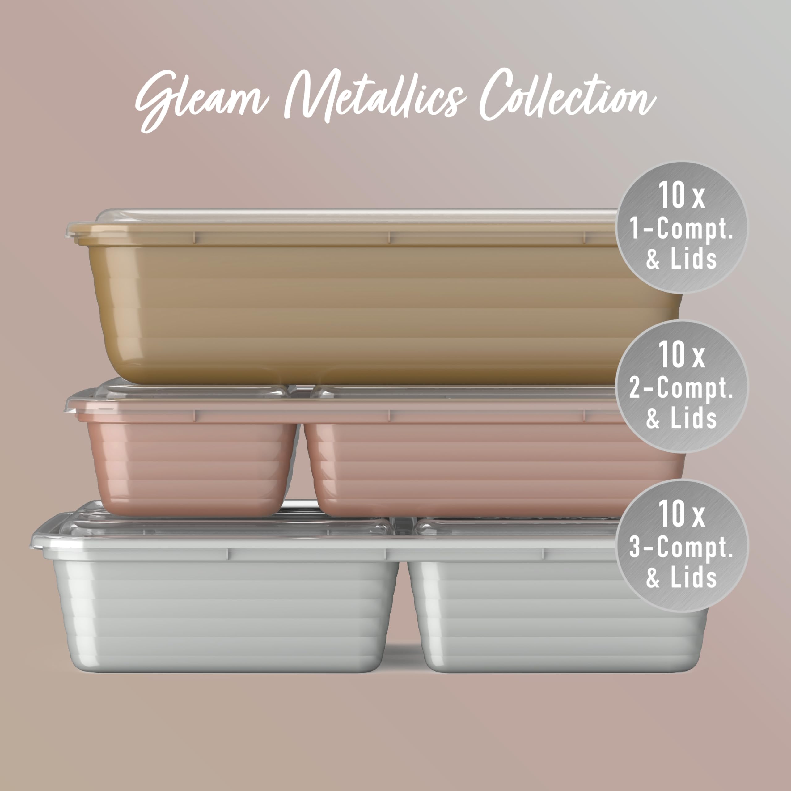 Bentgo stacked lids and trays saving pantry space and staying organized