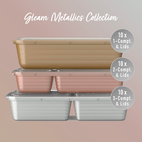 Bentgo stacked lids and trays saving pantry space and staying organized