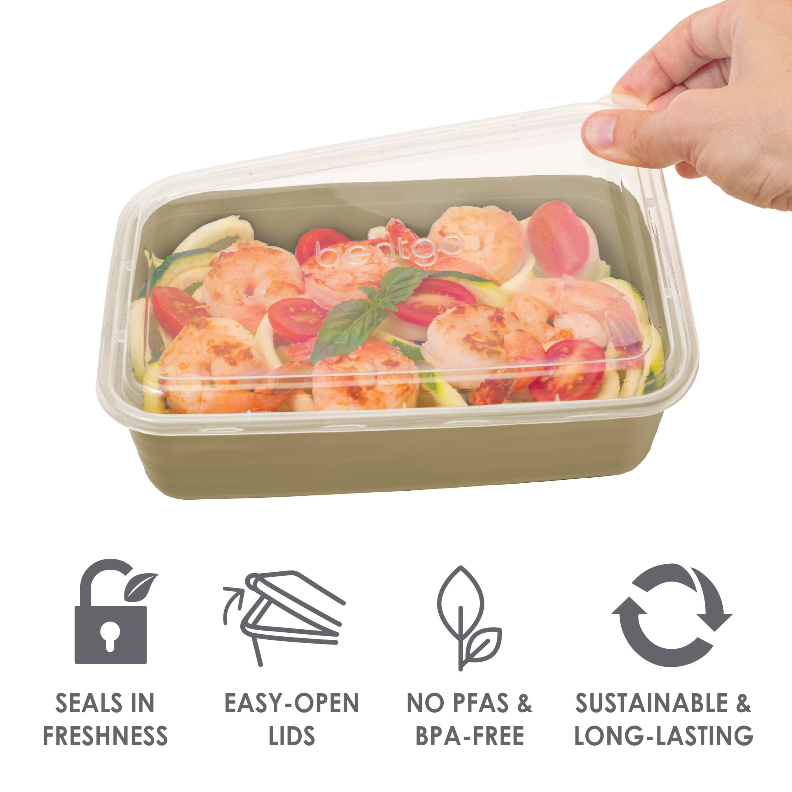 Bentgo container in microwave demonstrating safe reheating convenience