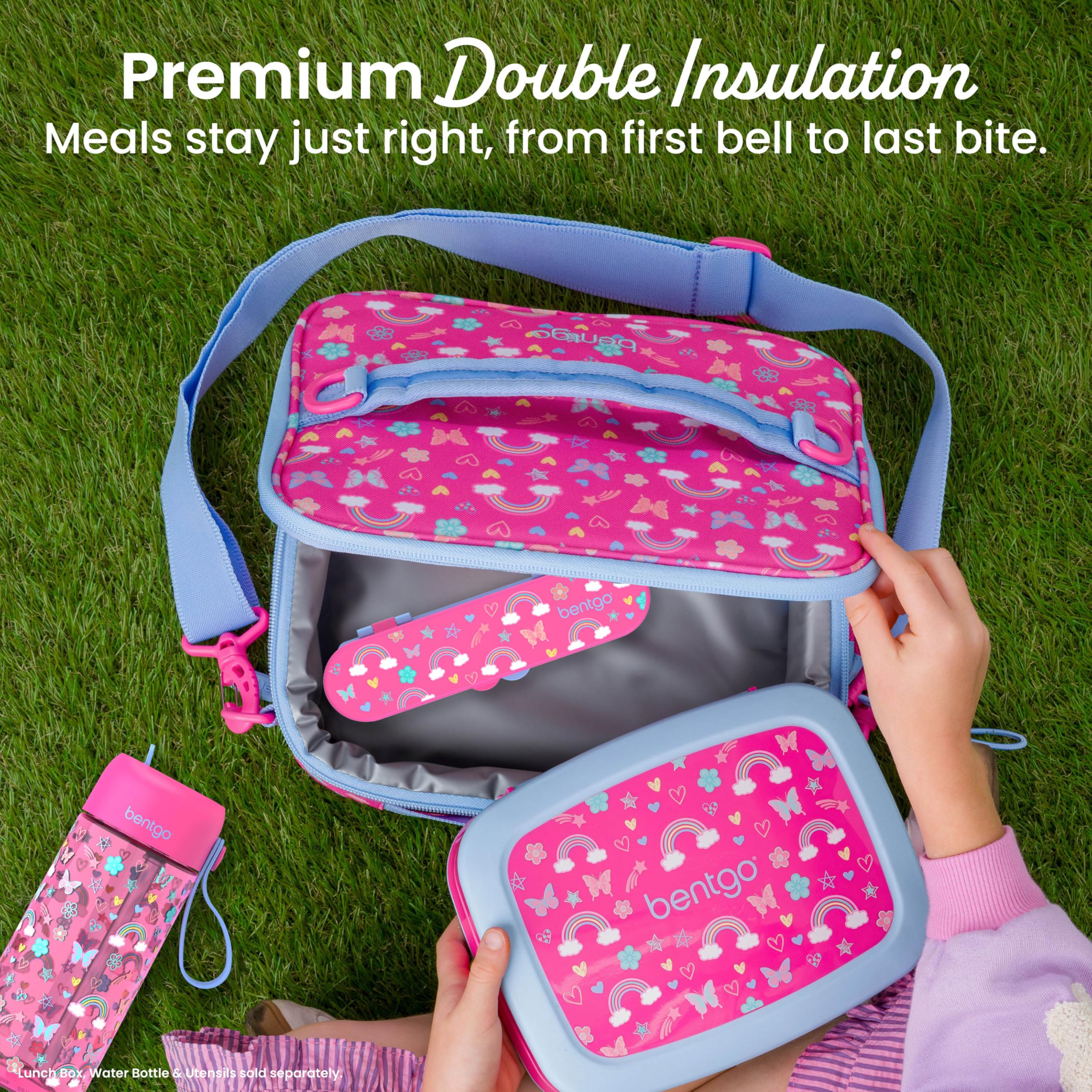 Bentgo adjustable strap and buckle clip attached to backpack, versatile carrying option