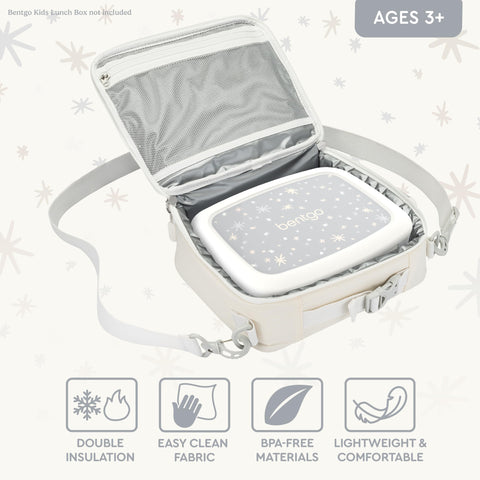 Bentgo side pocket holding ice pack for extended chill and organized storage