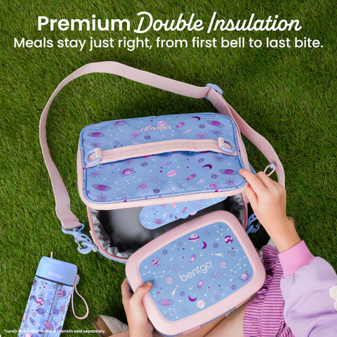 Bentgo side pocket with ice pack illustrating extra cooling support and organization