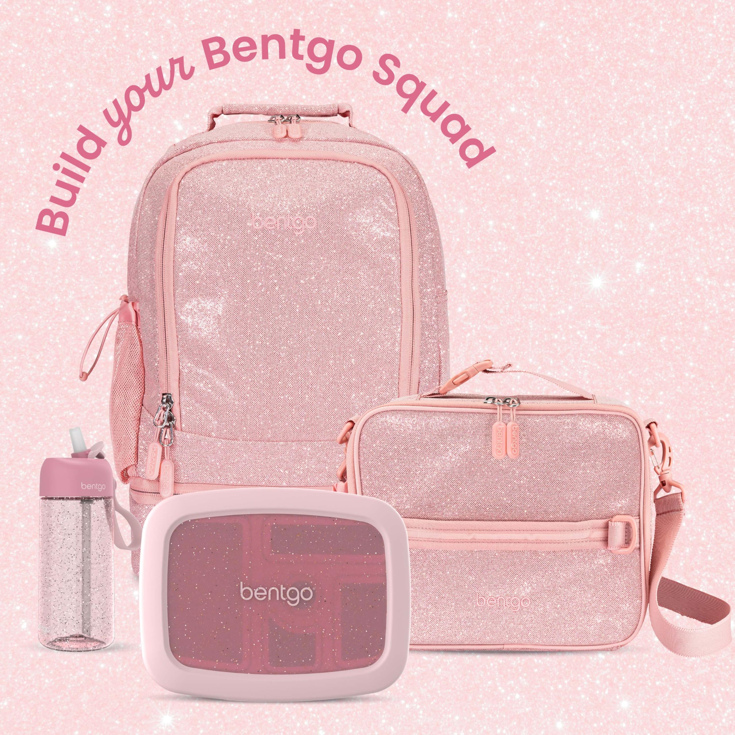 Bentgo next to child backpack showing scale and packability benefit