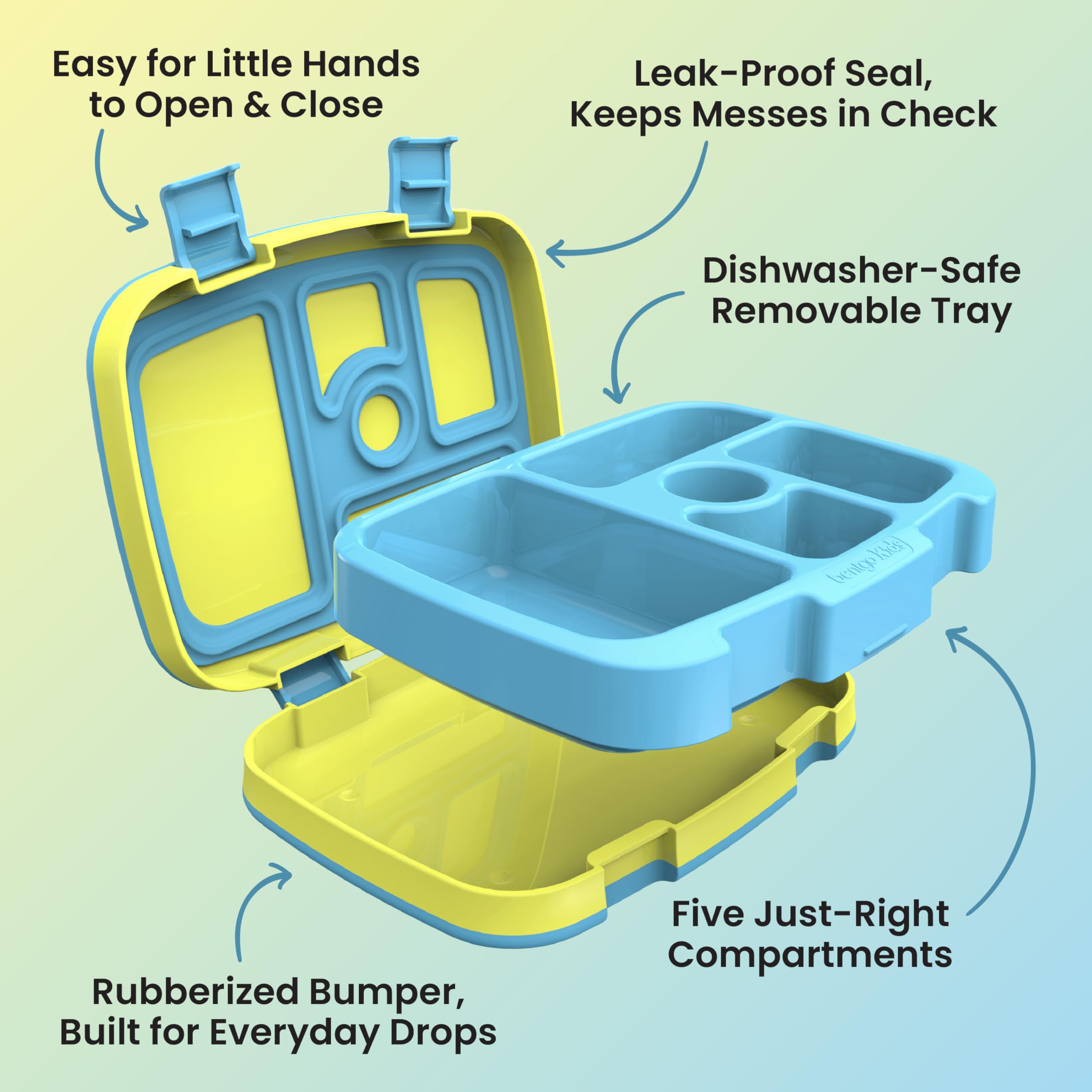 Bentgo removable tray beside freezer and microwave indicating safe reheating and storage