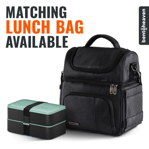 Bentoheaven on a desk with lunch and laptop showing professional lifestyle