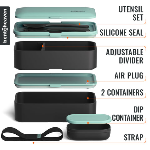 Bentoheaven reusable utensil set and sealing strap included for convenience