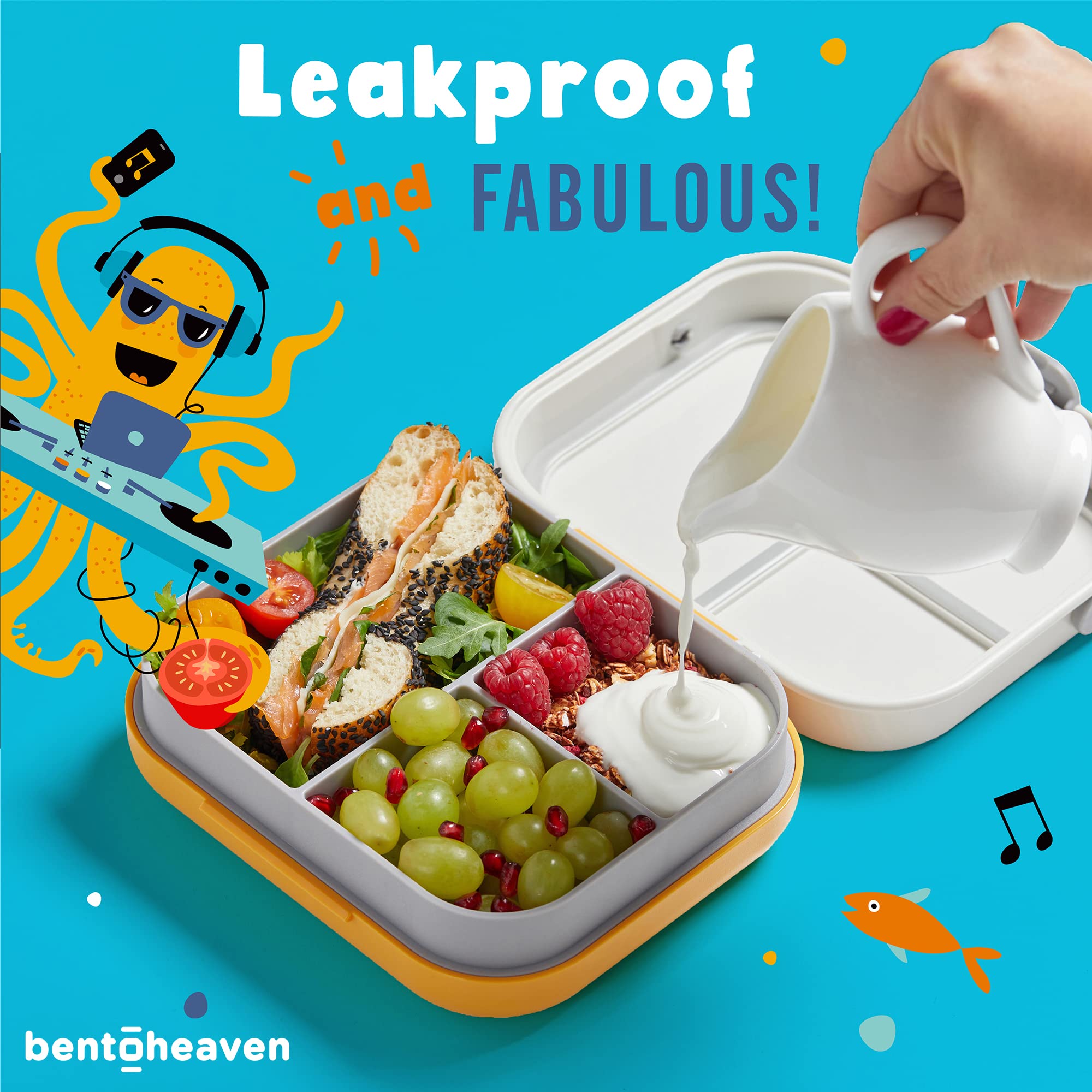 Bentoheaven removable tray in microwave, demonstrating safe reheating convenience