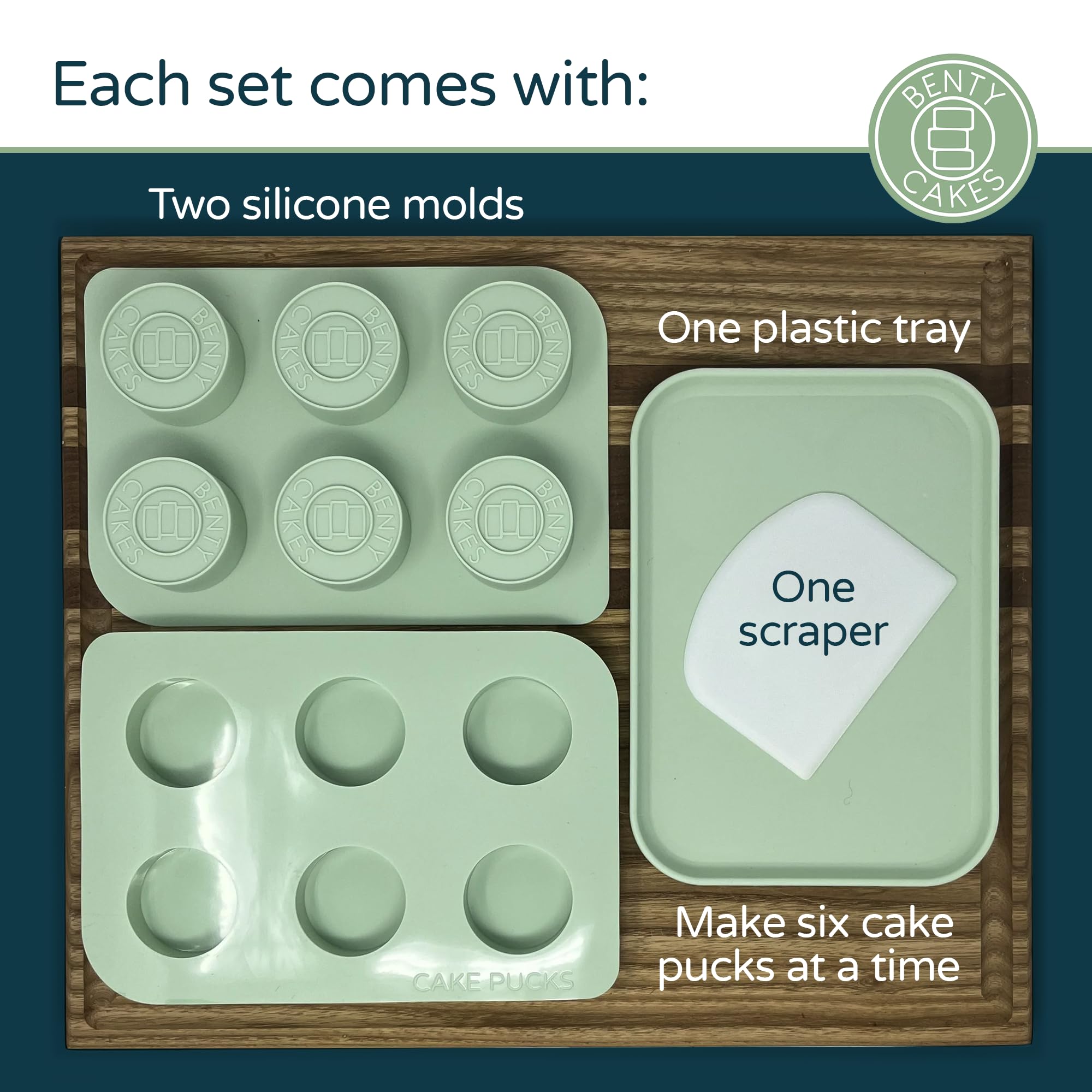 Benty Cakes decorated cake pucks in a kitchen setting inspiring entertaining