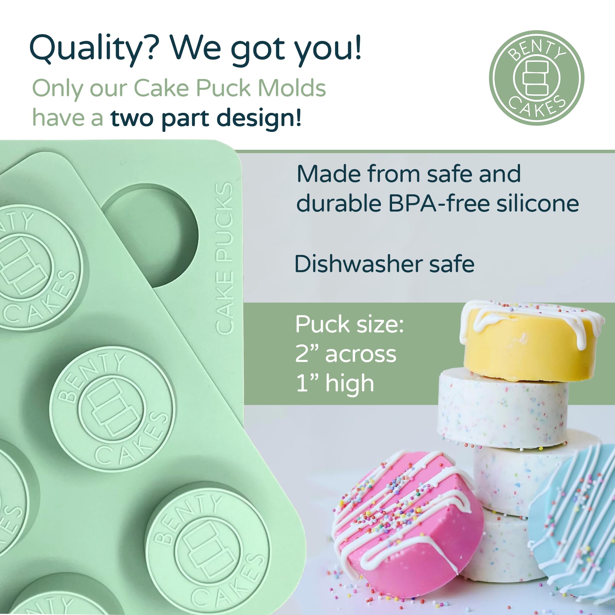 Benty Cakes small silicone mold close-up highlighting precise cavity shape