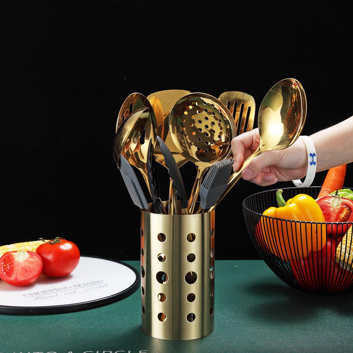 Berglander mirror-polished gold finish close-up showing easy-to-clean surface
