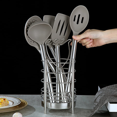 Berglander flexible spatula flipping pancake showing gentle non-stick protection