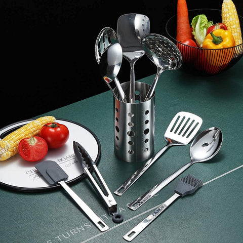 Berglander utensil stirring soup demonstrating sturdy heat-resistant performance