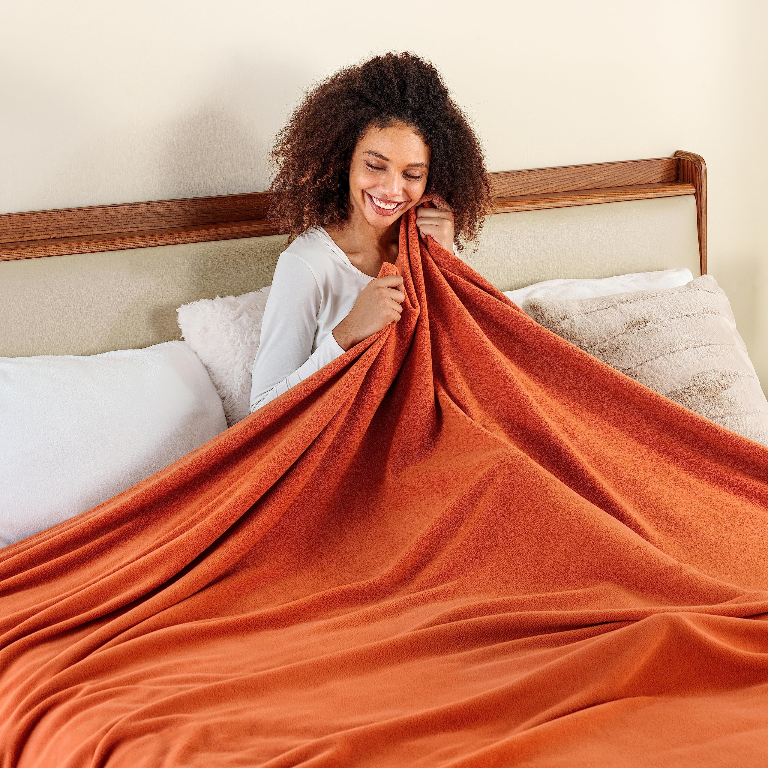 Berkshire Blanket close-up of microfleece texture highlighting softness and breathability