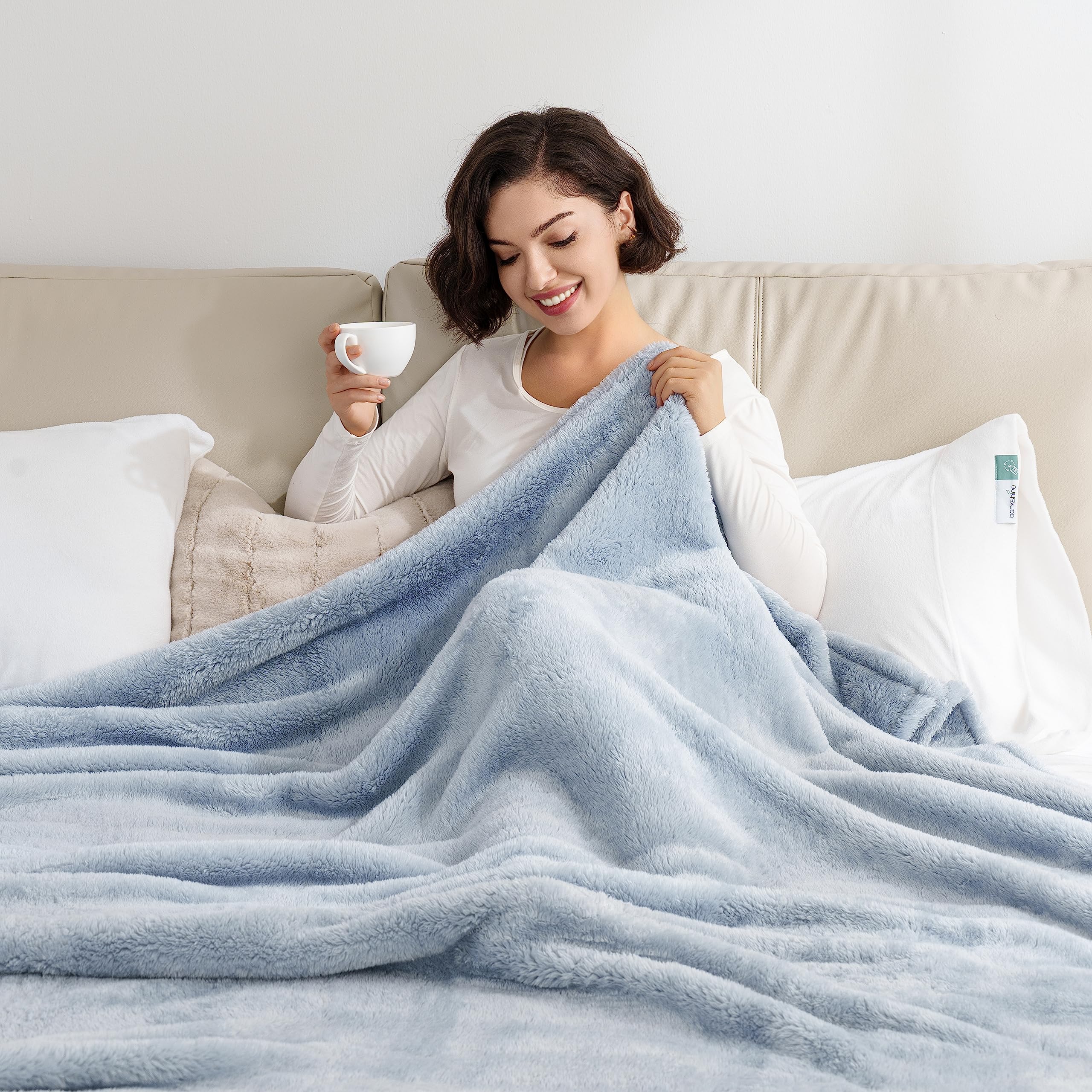 Berkshire Blanket close-up of high-pile fibers highlighting plush feel and comfort