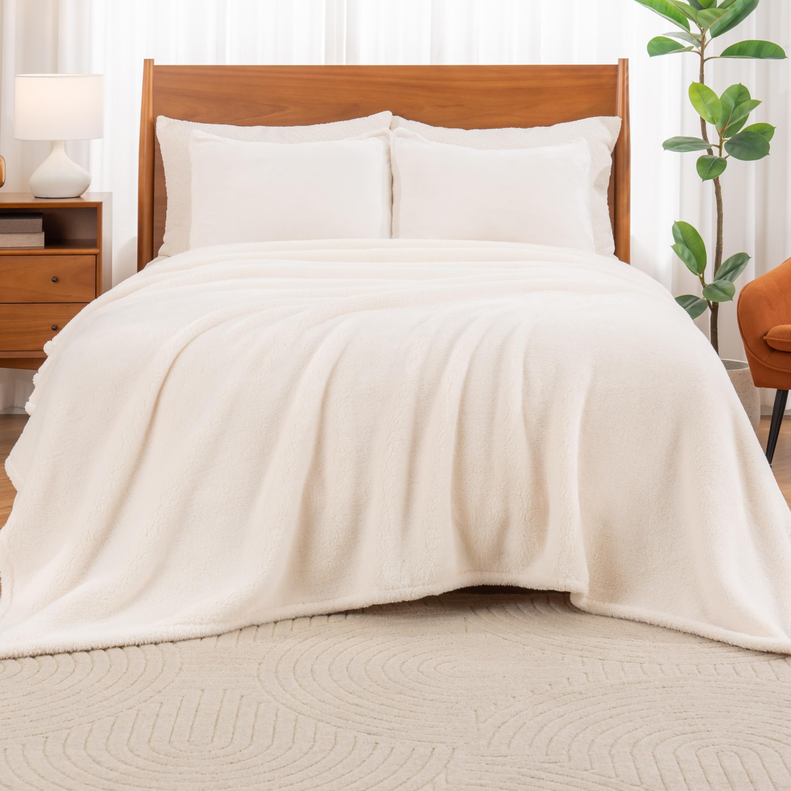 Berkshire Blanket draped over sofa highlighting cozy styling