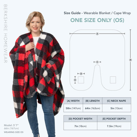 Folded Berkshire Blanket showing buffalo plaid pattern for stylish home décor