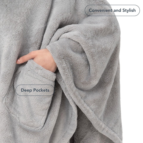 Berkshire Blanket pocket detail showing hand-warming pocket and practical storage