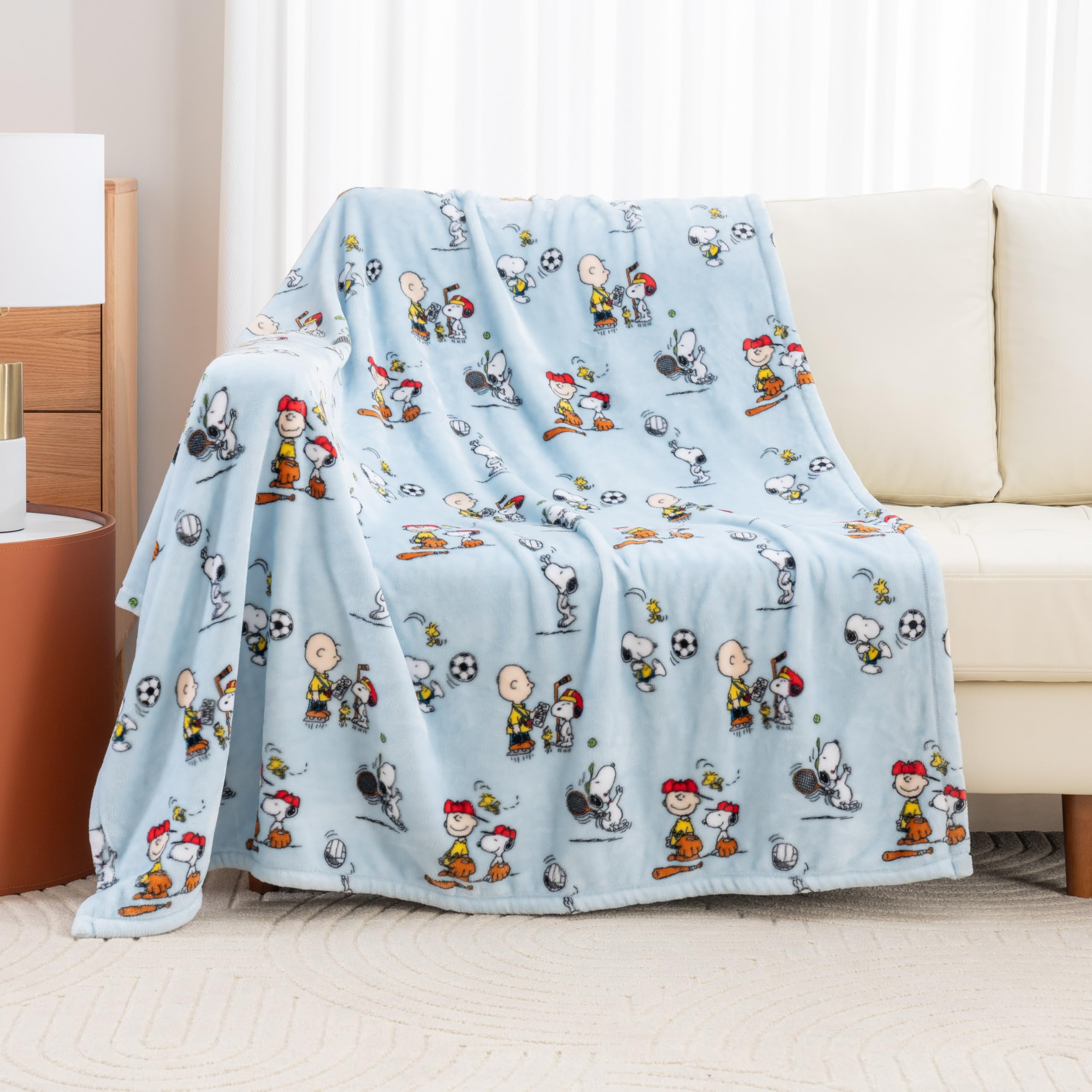 Berkshire Blanket Snoopy close pile detail highlights VelvetLoft softness for comfort
