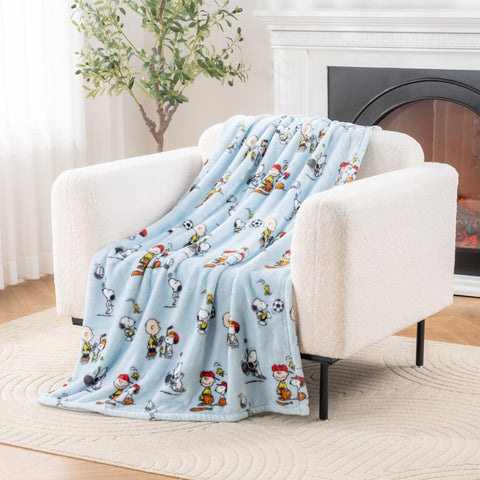 Berkshire Blanket Snoopy front packaging shows official Peanuts artwork and cozy appeal
