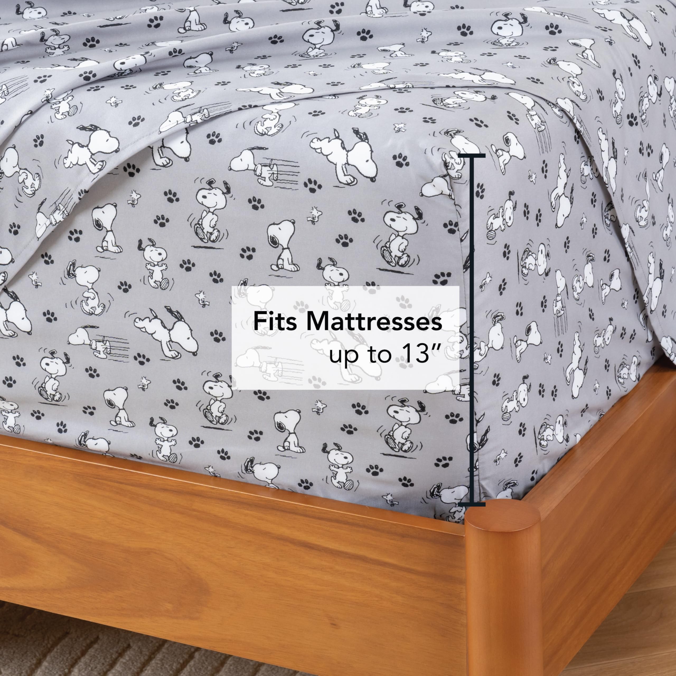 Berkshire Blanket flat sheet spread on bed showing full character pattern