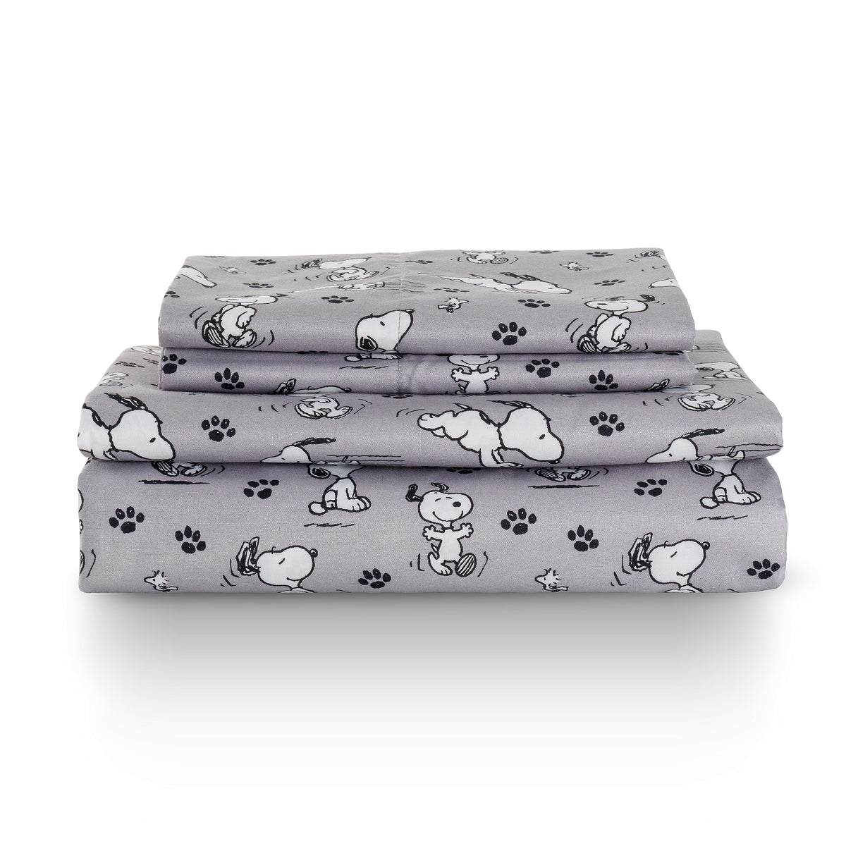 Berkshire Blanket full set on bed shows Snoopy print and cozy appeal