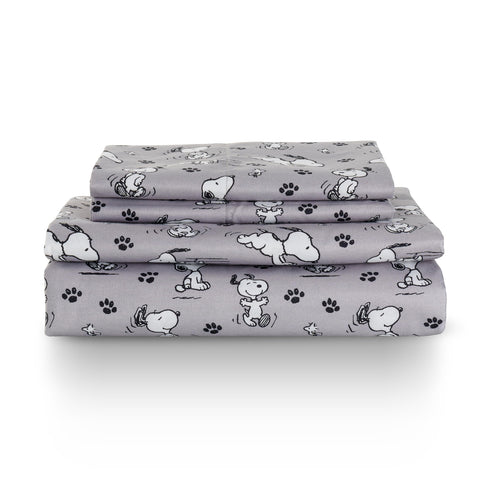 Berkshire Blanket full set on bed shows Snoopy print and cozy appeal