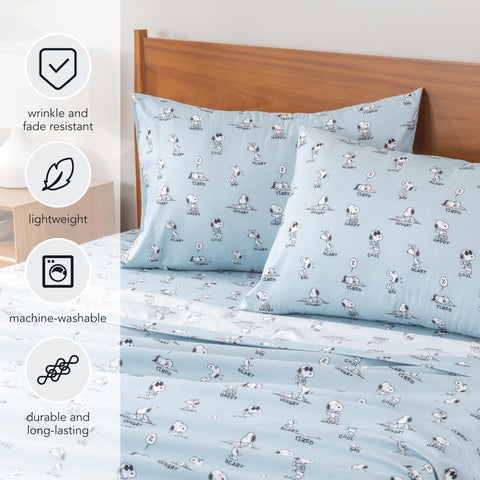 Berkshire Blanket Snoopy packaging label and oeotex tag showing certification and trusted quality benefit