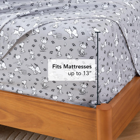 Berkshire Blanket two pillowcases stacked with Peanuts characters for comfort