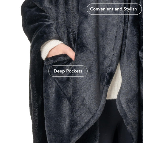Berkshire Blanket pocket close-up highlighting roomy hands-free storage