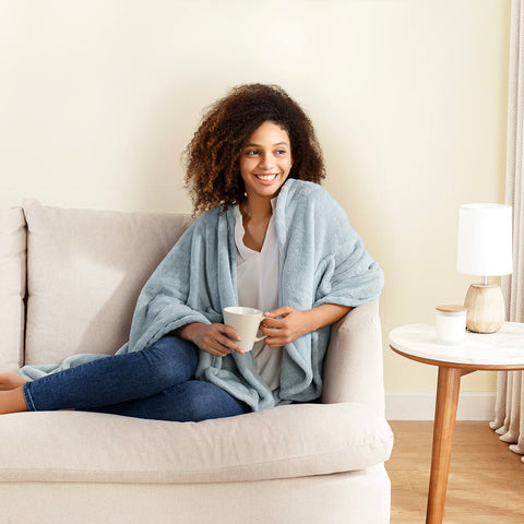 Berkshire Blanket pocket detail highlighting hands-free warmth and storage
