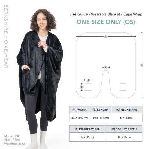 Berkshire Blanket scale shot beside chair showing size and coverage comparison