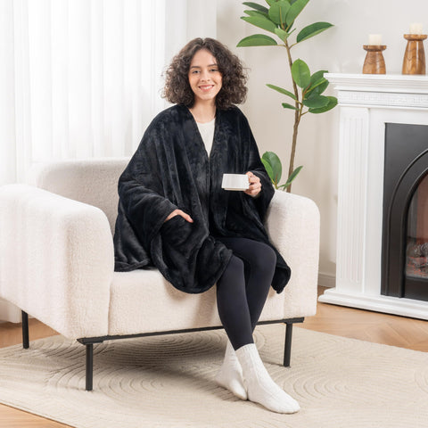 Berkshire Blanket side drape showing how the cape moves with you