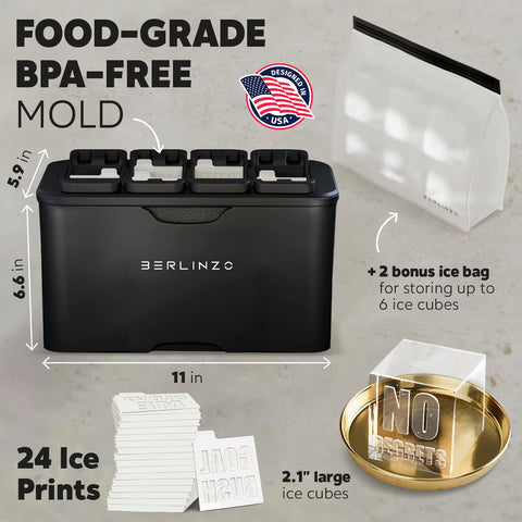BERLINZO freezer storage bag with stacked cubes for ready serving