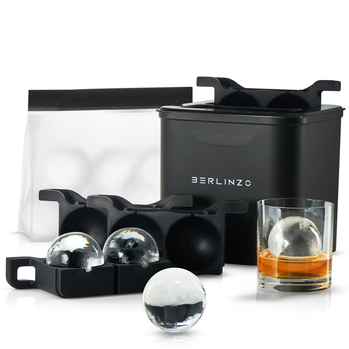 BERLINZO mold front view showing four-cavity design and compact storage benefit