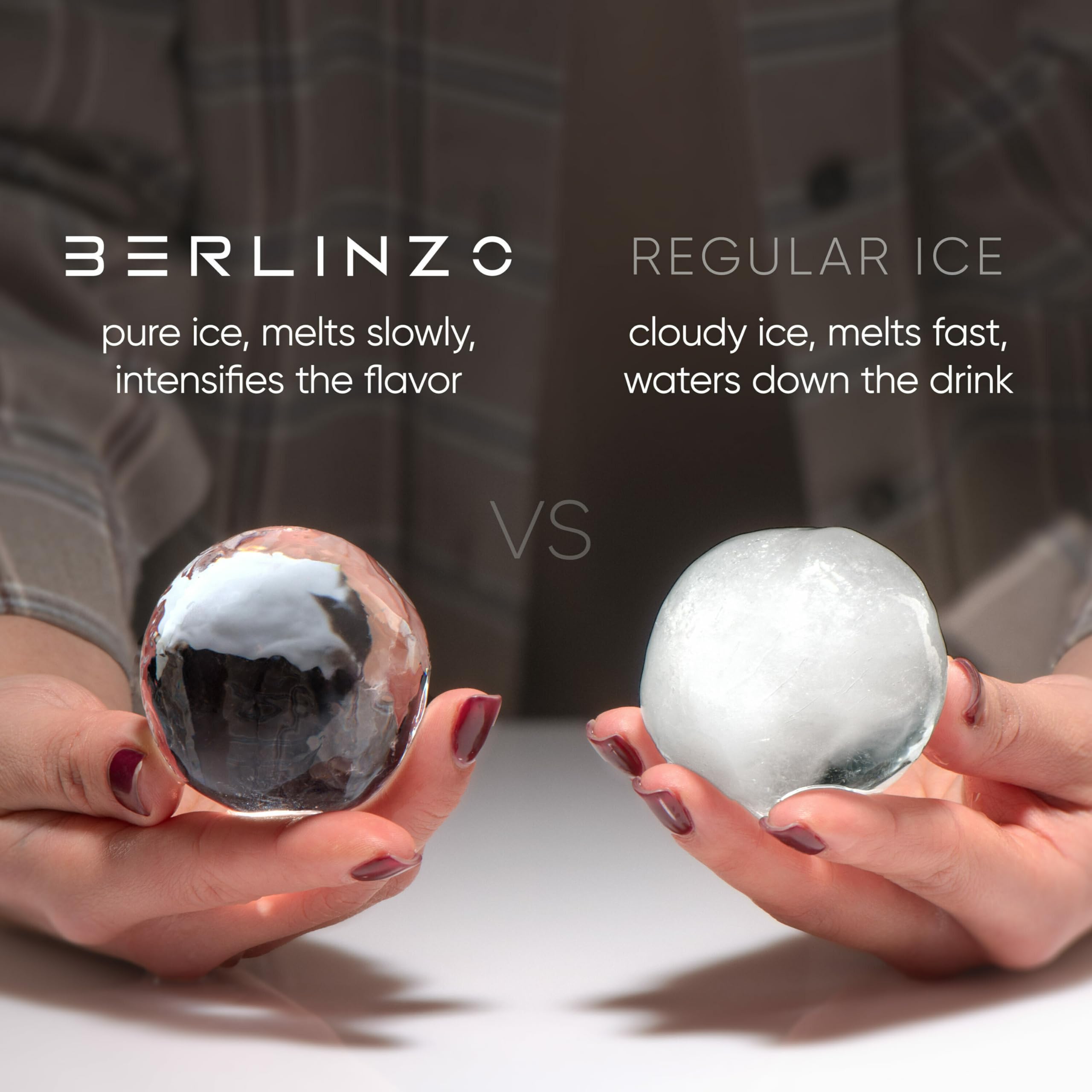 BERLINZO silicone mold open at top showing fill cavities and easy-use advantage