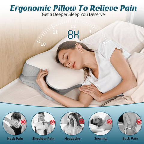 Bespillow close-up of memory foam contour illustrating stable neck support