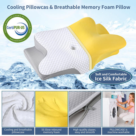 Bespillow close-up memory foam texture demonstrating supportive slow rebound