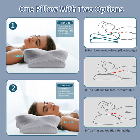 Bespillow pillow in bedroom lifestyle depicting breathable comfort and calm