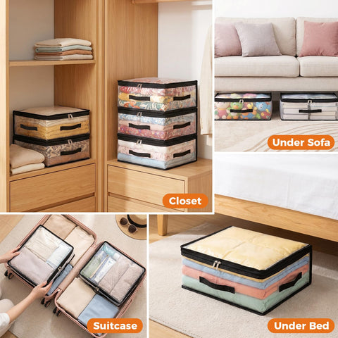 Besslly folded flat set for compact storage and closet-saving advantage