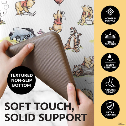 Best Brands Winnie the Pooh backing texture showing non-slip stability